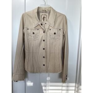 My Tribe Handmade Boho Lambs leather Jacket USA womens size medium